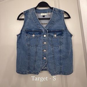 Target Sleeveless Denim Vest in Light Blue
